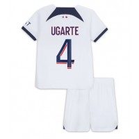 Camiseta Paris Saint-Germain Manuel Ugarte #4 Visitante Equipación para niños 2023-24 manga corta (+ pantalones cortos)